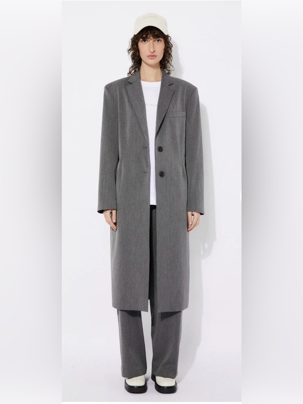 Rita Row Noufonts Longline Coat | Dark Grey | Size M
